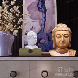  中式佛祖半身雕塑摆件建e网3d模型分享交流平台3d模型下载3d模型下载网站
