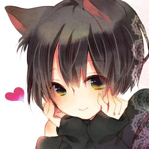 卡通猫卖萌头像猫耳