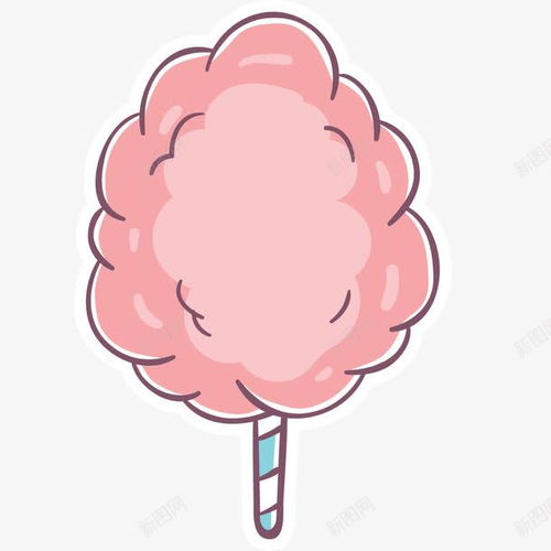  卡通手绘棉花糖页面网页平面电商创意素材手绘横线素材