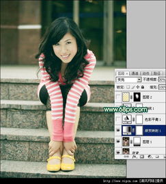  photoshop绘制青颜色柔性的人物图片
