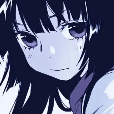  唯美忧郁蓝色系女生头像,动漫女生头像唯美