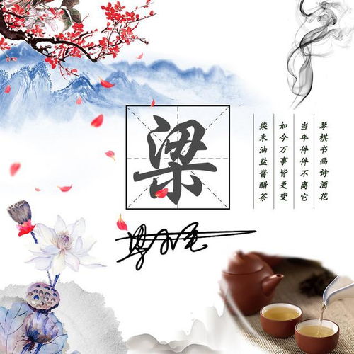  茶语飘香,18款中国风水墨头像,有姓氏也有签名