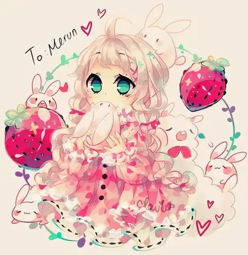  插画手绘二次元美女动漫萌壁纸